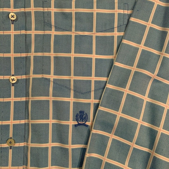 Crest Embroidery Tommy Hilfiger Button Down Dress Shirt - Picture 3 of 4